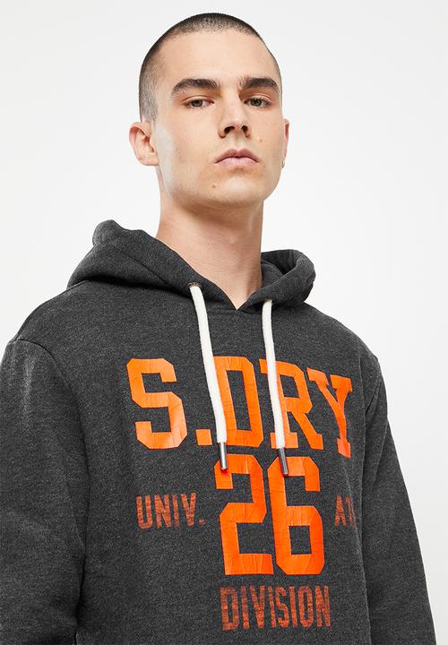 Superdry. - T&f hood - charcoal 