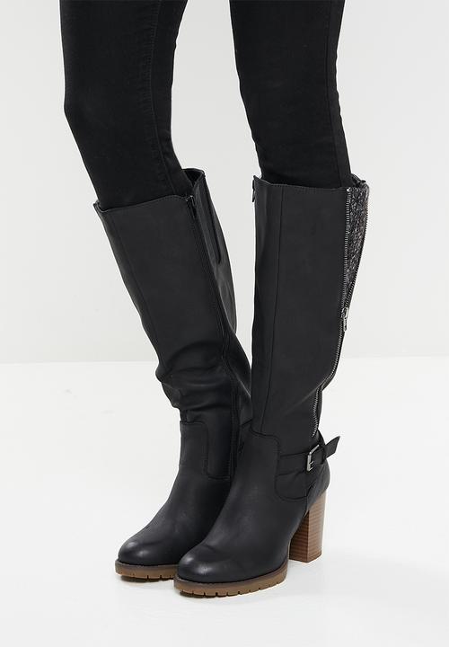 Miss Black - Delta2 knee length boot - black