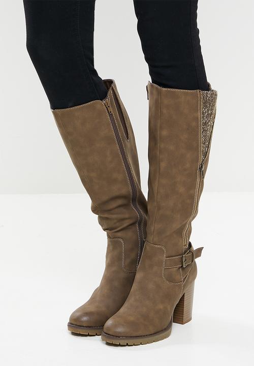 Miss Black - Delta2 knee length boot - brown