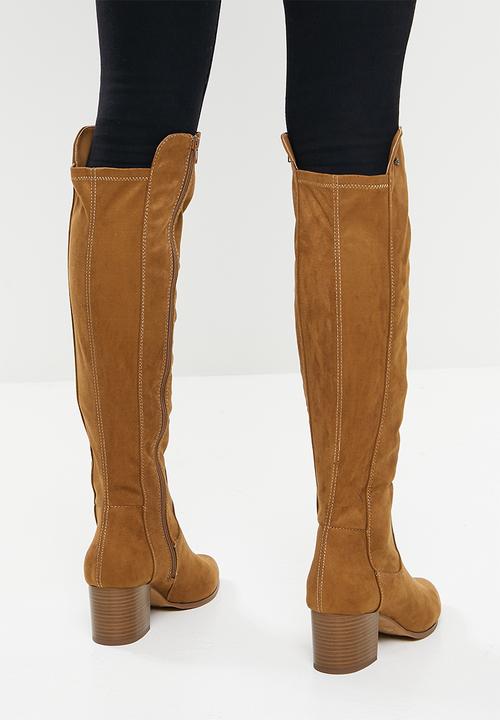 Miss Black - Eros2 over the knee boot - tan