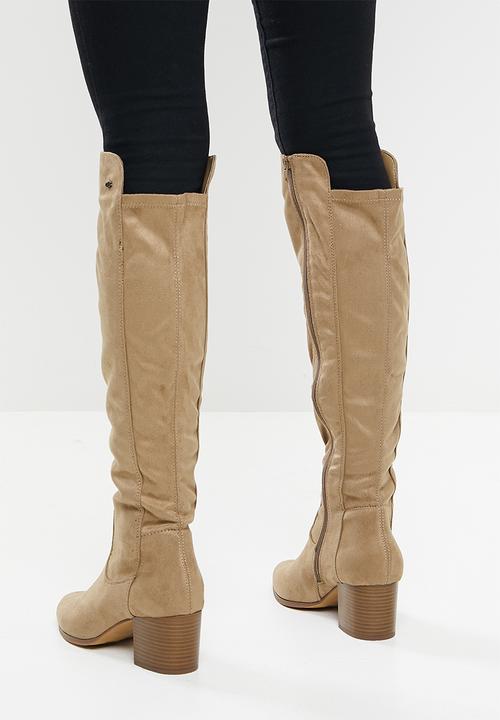 Miss Black - Eros2 over the knee boot - taupe