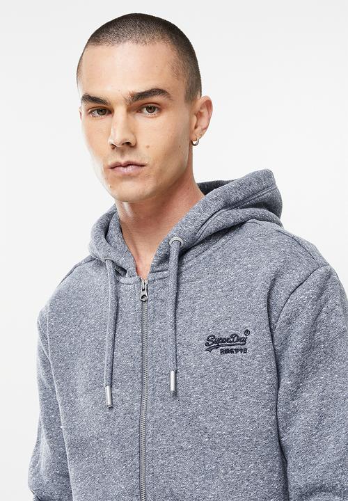 Superdry. - Vintage zip hood - blue