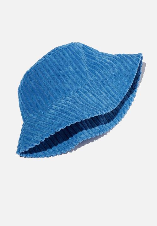 Rubi - Bianca textured bucket hat - blue 