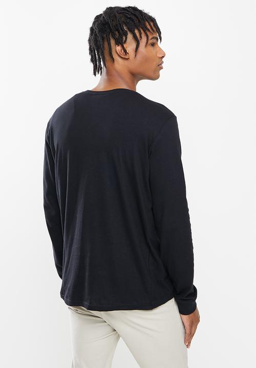 Holmes Bro's - H waves long sleeve tee - black slub