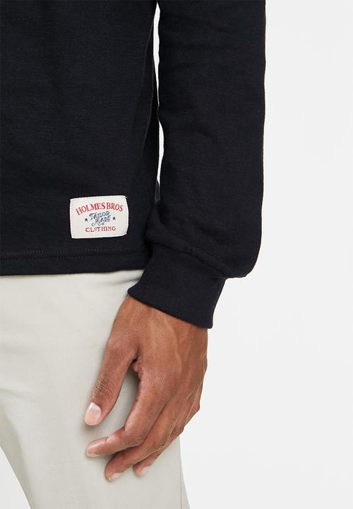 Holmes Bro's - H waves long sleeve tee - black slub