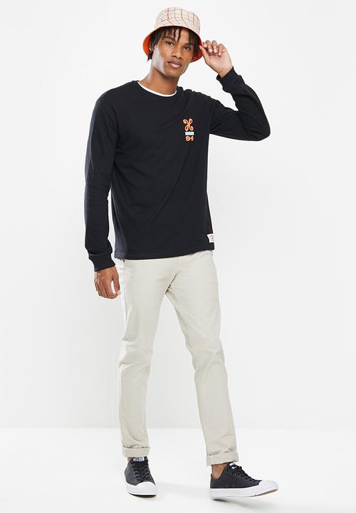 Holmes Bro's - H waves long sleeve tee - black slub