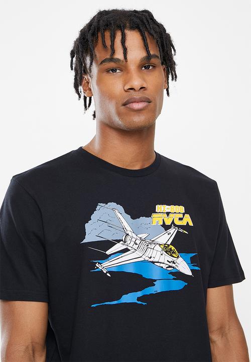 RVCA - Evan mock airshow short sleeve - black
