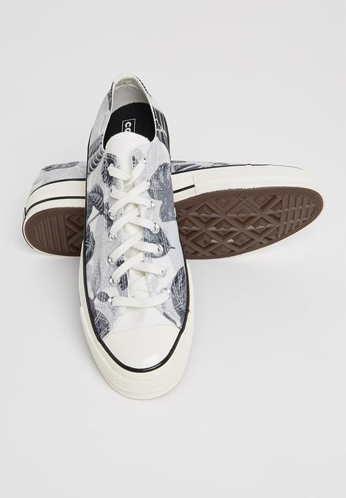 Converse - Chuck 70 tropical leaf ox -  egret/black/egret