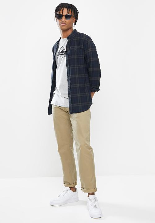 Quiksilver - Corp logo short sleeve tee - athletic heather