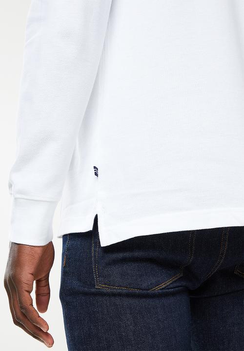 Nautica - Long sleeve classic polo - white