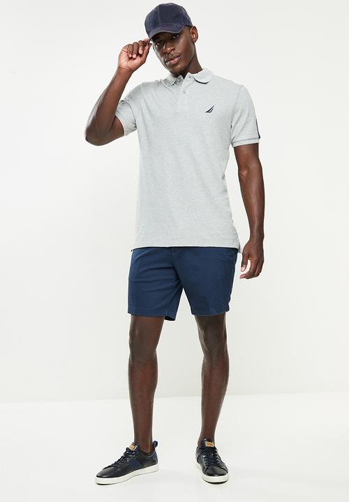 Nautica - Anchor short sleeve polo - grey melange