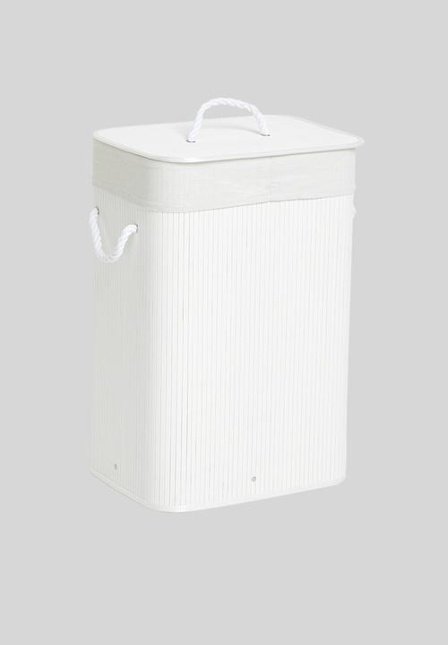 Storage Solutions - Bamboo laundry basket - white