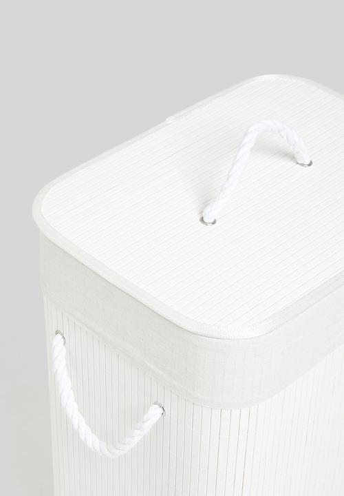 Storage Solutions - Bamboo laundry basket - white