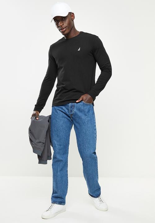 Nautica - Long sleeve crew neck tee - black