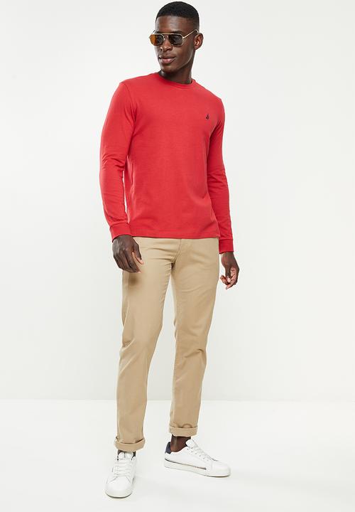 Nautica - Long sleeve crew neck tee - nautica red