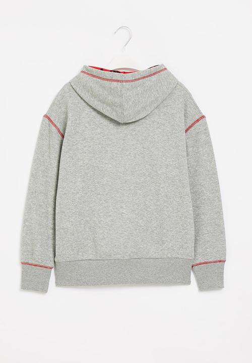 Converse - Cn2b untitled zipper po hoodie - grey 