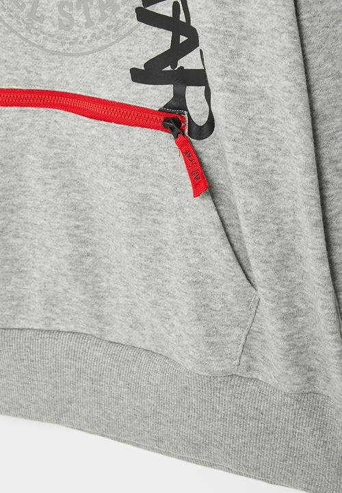 Converse - Cn2b untitled zipper po hoodie - grey 