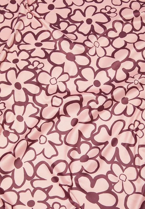 Rubi - Versatile scarf-bonnie brady bunch pink & brown