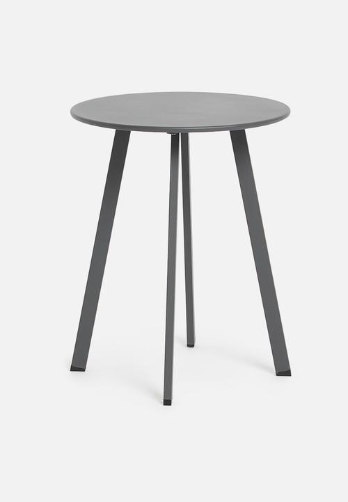 Excellent Houseware - Zinc round  table - dark grey