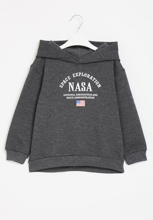 Superbalist Kids - Boys Nasa hoodie - charcoal mel