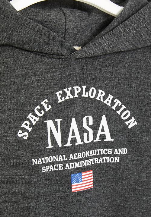 Superbalist Kids - Boys Nasa hoodie - charcoal mel