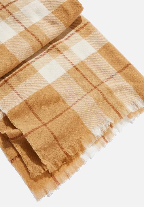 Rubi - Millie mid weight scarf - heritage brown check