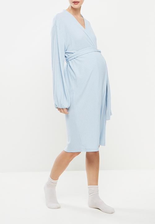 Superbalist - Maternity waffle gown - blue