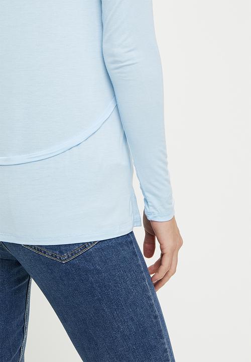 Cotton On - Maternity 2 in 1 long sleeve top - ice blue