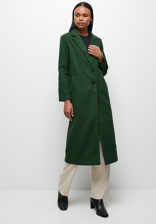 edit - Long duster coat - dark green
