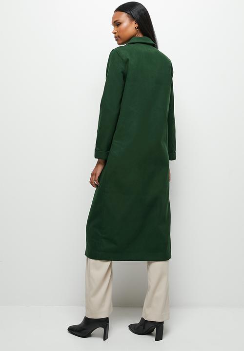 edit - Long duster coat - dark green
