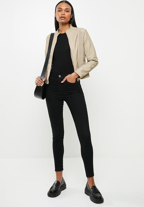 Stella Morgan - Long sleeve pu jacket - stone