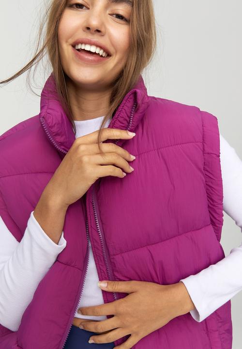 Cotton On - The recycled mother puffer vest - deep orchid