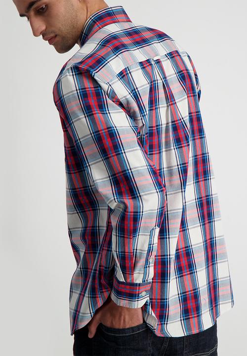 JEEP - Ls yd check shirt - red/blue-jeep