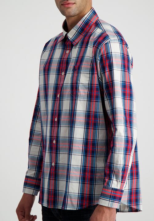 JEEP - Ls yd check shirt - red/blue-jeep