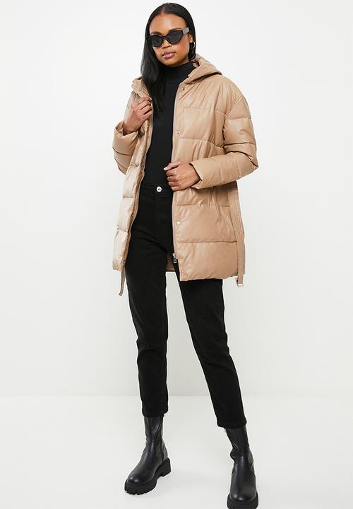 Stella Morgan - Puffer coat with belt - latte