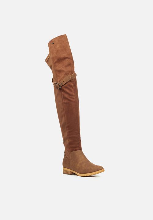 Miss Black - Krabi2 over the knee boot - brown