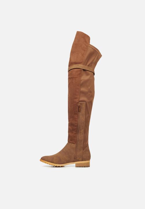 Miss Black - Krabi2 over the knee boot - brown