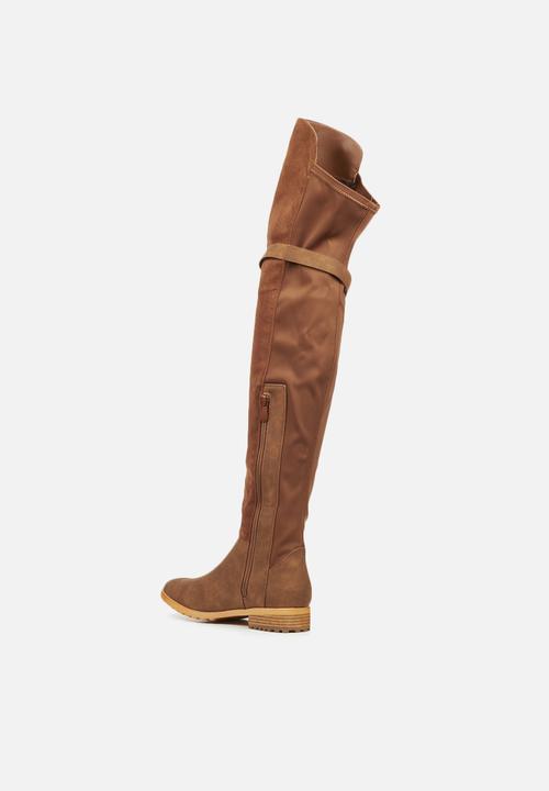 Miss Black - Krabi2 over the knee boot - brown