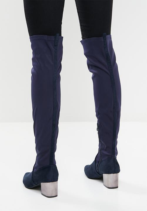 Seduction - Pointed over the knee boot - navy