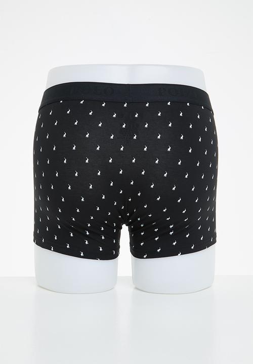 POLO - Men aop pony knit boxer - black