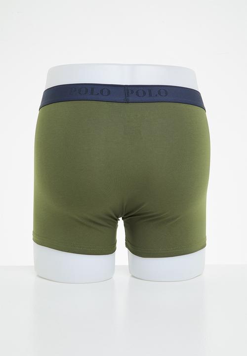 POLO - Men plain knit boxer - olive