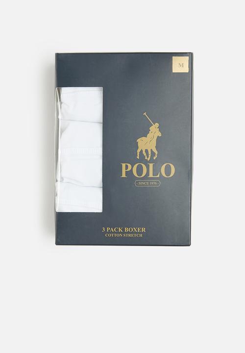POLO - Men basic knit boxer 3 pack - white
