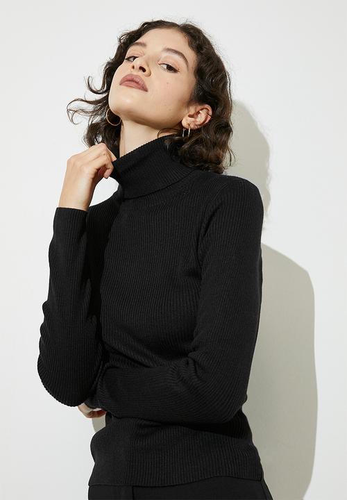 Superbalist - Crop turtle neck - black