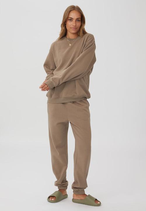 Cotton On - Classic trackpant - rich taupe