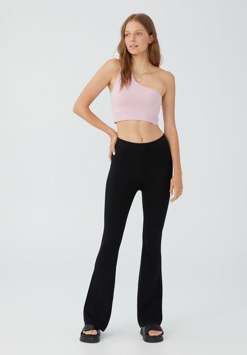 Cotton On - Knit flare pant - black