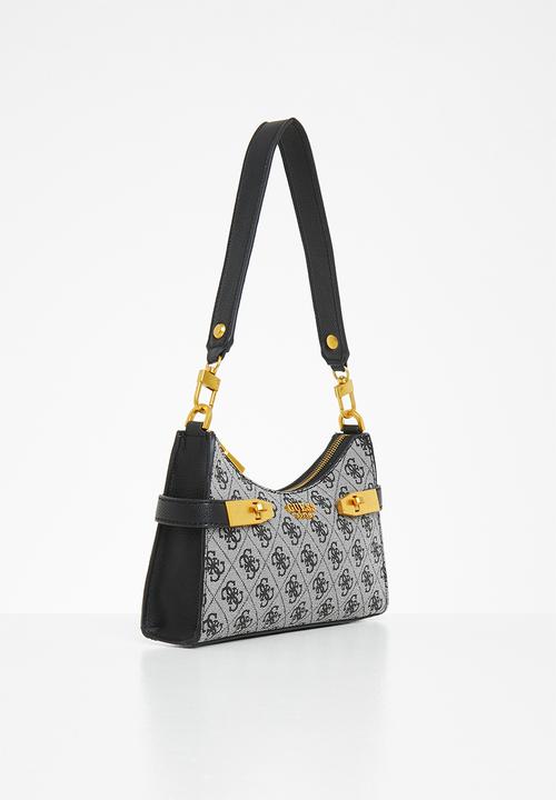 GUESS - Zadie logo top zip shoulder bag - black 