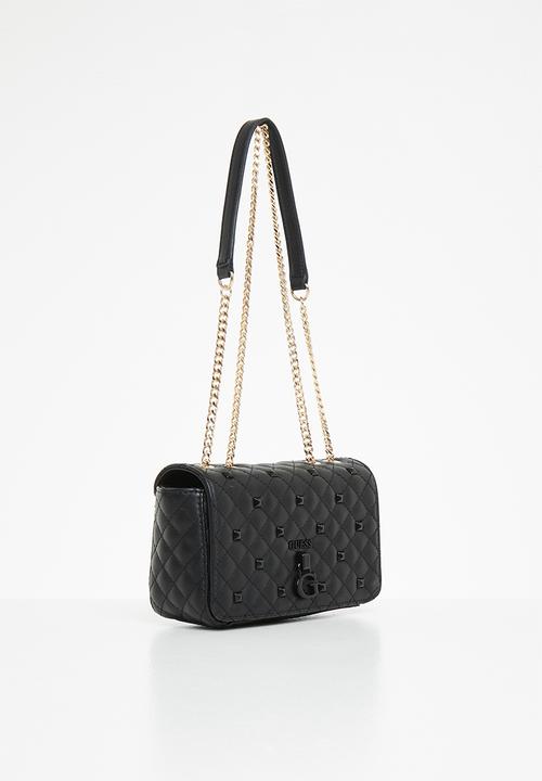 GUESS - Rue rose mini crossbody flap - black