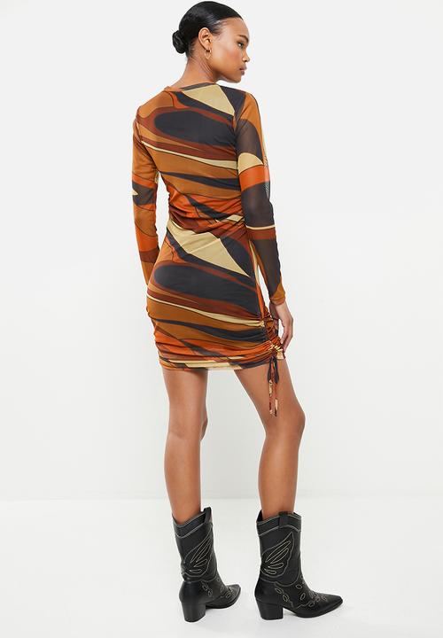Me&B - Digital printed mesh dress - multi