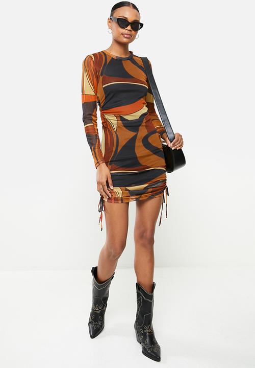Me&B - Digital printed mesh dress - multi