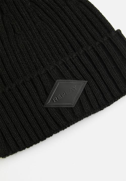 Replay - Ribbed beanie - black